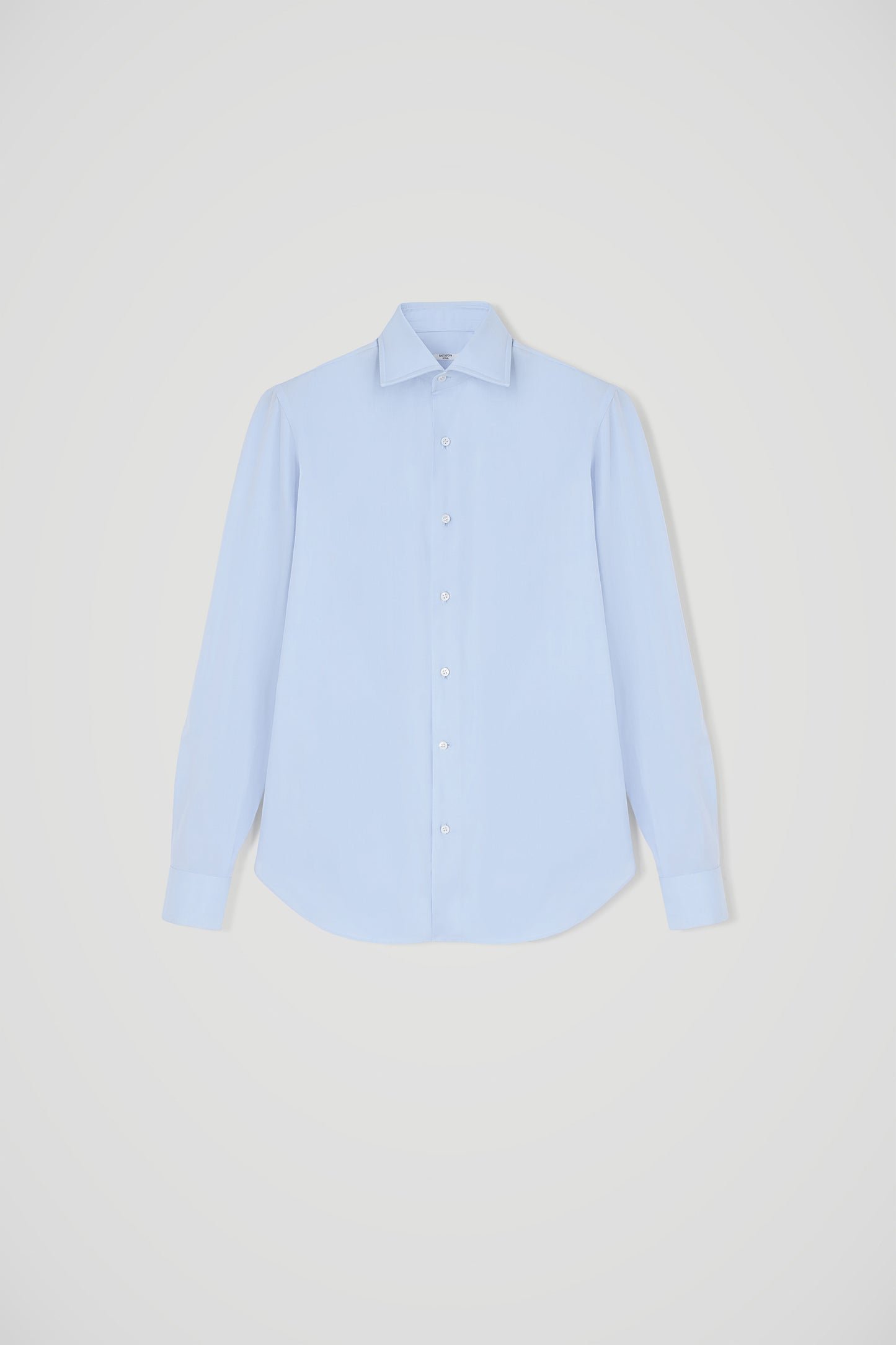 SHIRT TEVERE ROUND CUFF - POPELINE CELESTE